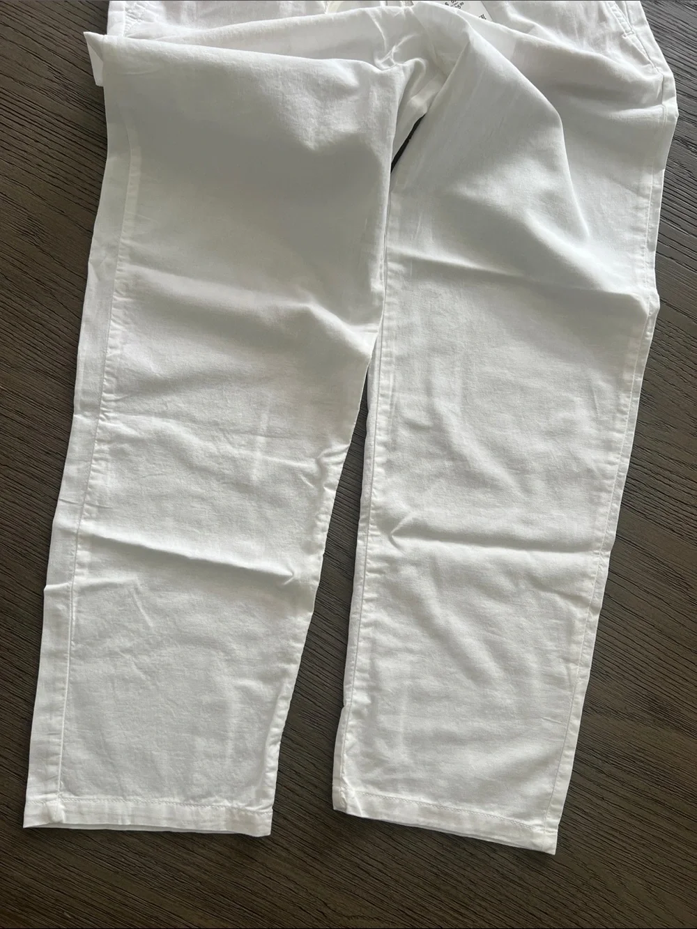 Zara Men's Relaxed Fit Cotton - Linen Pants Oyster White Medium